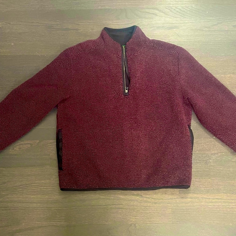 stillwater supply and co fleece maroon quarter zip medium
